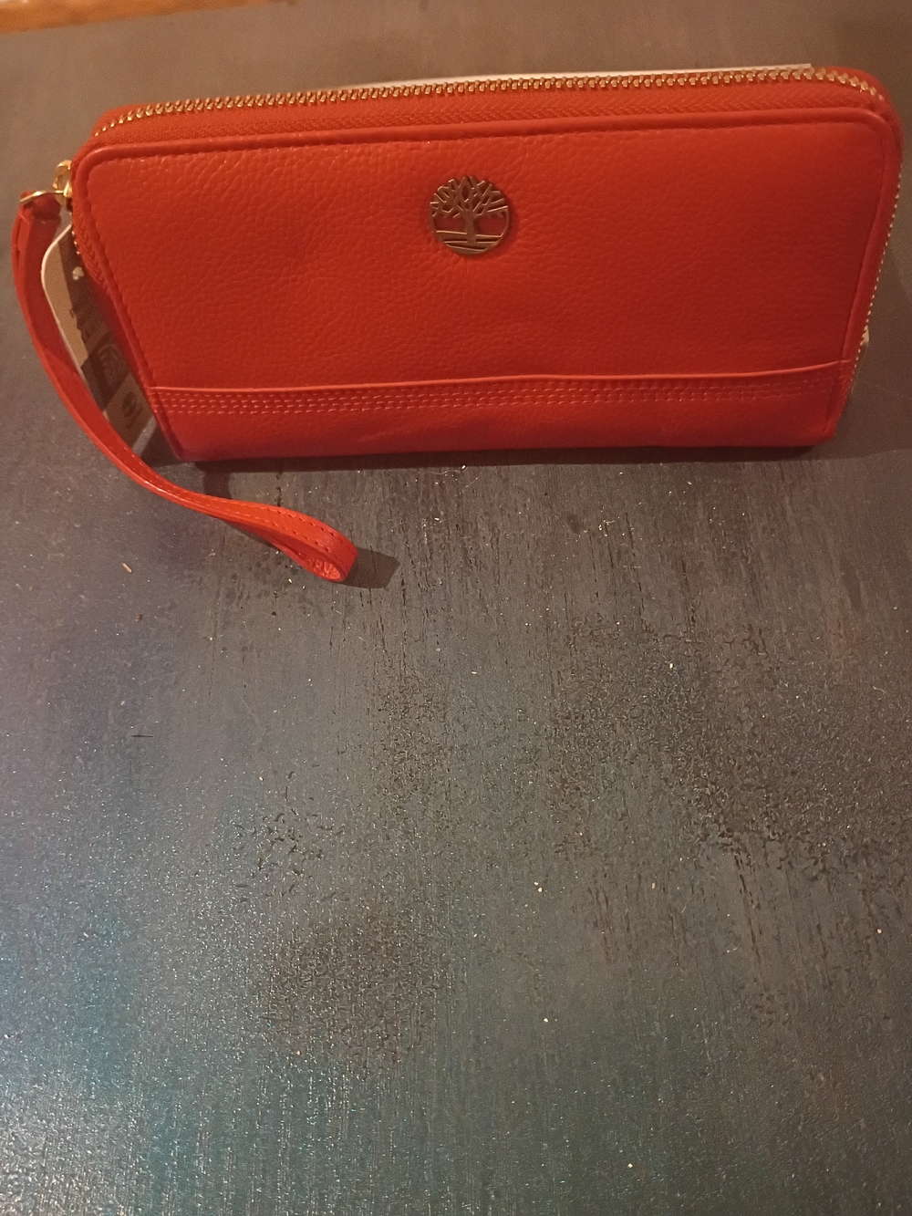 Timberland Red Leather Wristlet Wallet